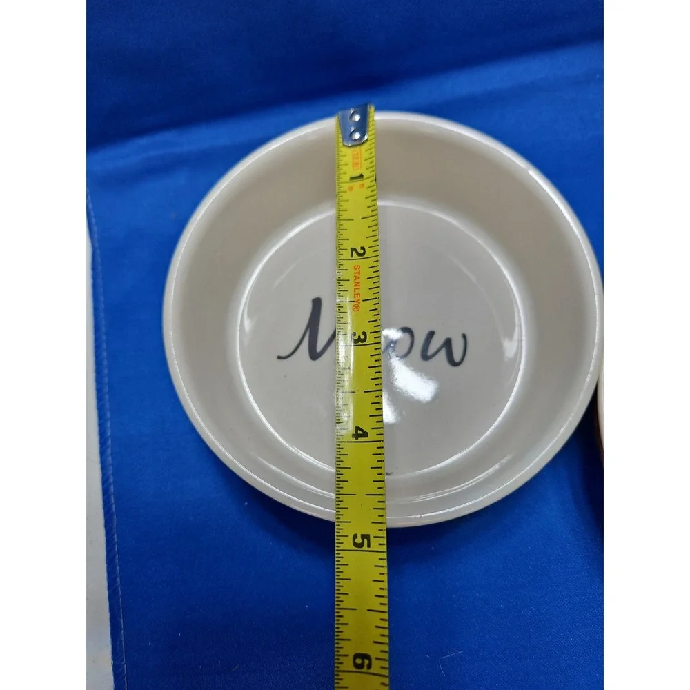 2 Whisker City Cat Dish MEOW 3D Silhouette Debi Hron Gibson Whimsical Bowl